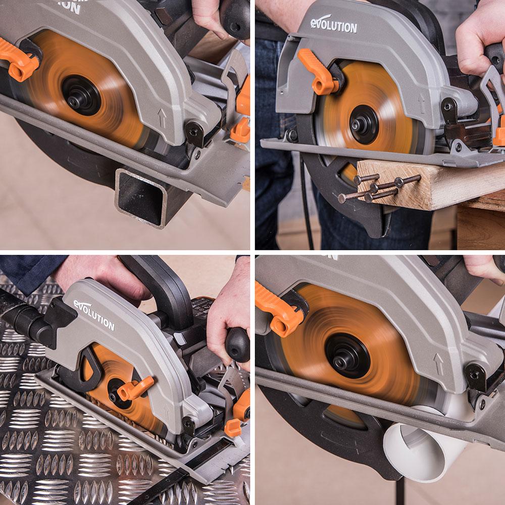 Evolution Power Tools R185TCT-20CS (Rage) Multi-Material TCT Blade Cuts  Wood, Metal and Plastic, 185 mm 