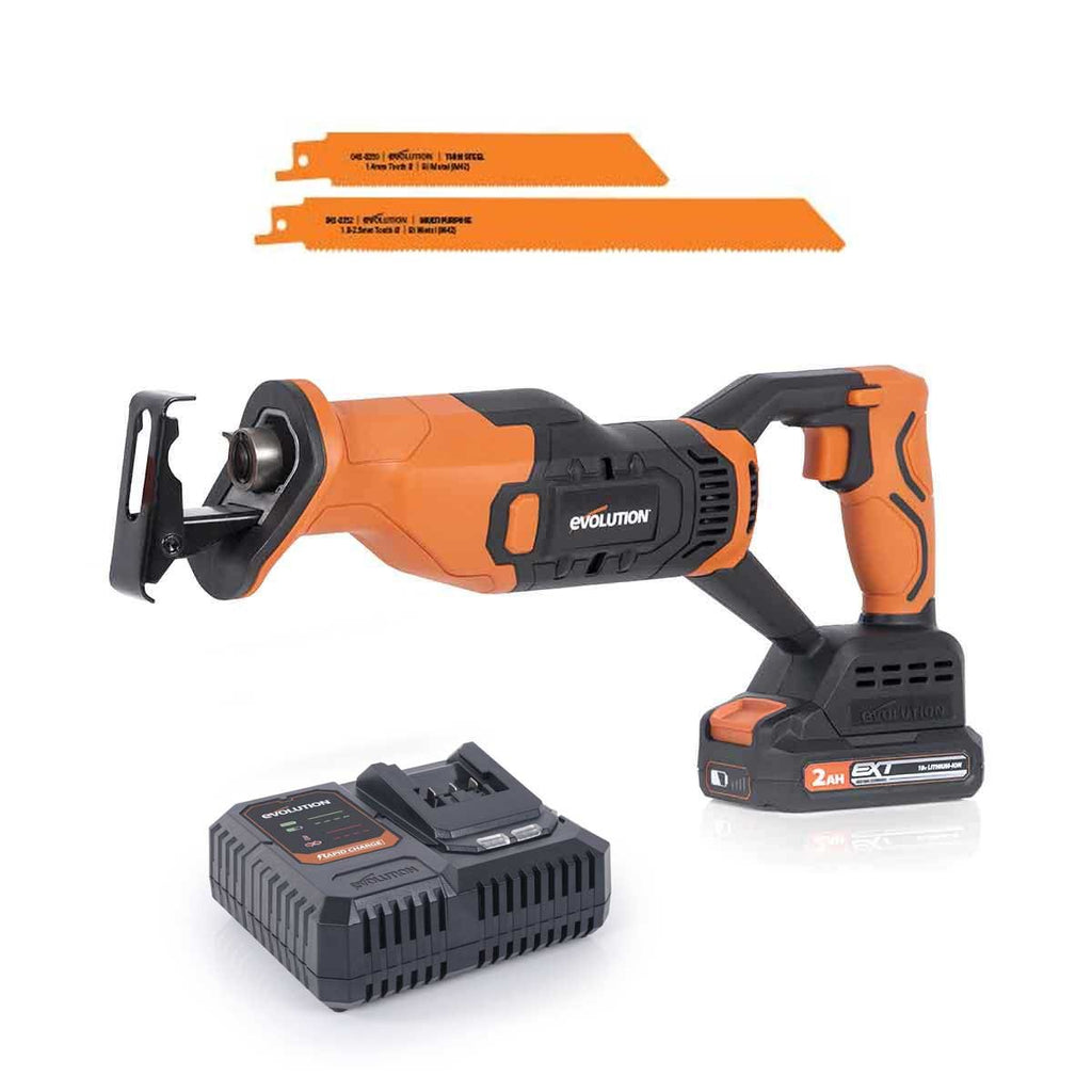 Evolution Cordless R150RCP Li Reciprocating Saw 18v Li Ion EXT