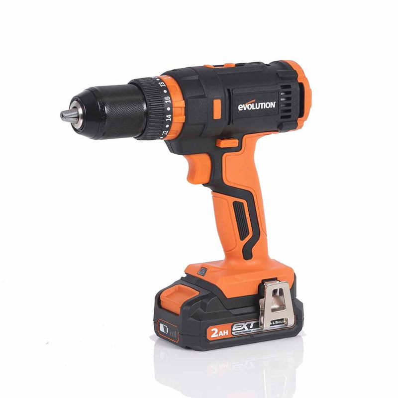 Evolution Cordless R13CMB-Li Combi Drill Driver 18v Li-Ion EXT With 2Ah Battery & Charger - Evolution Power Tools UK