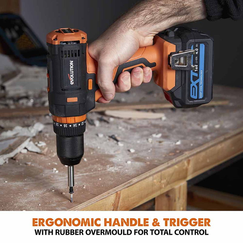 Evolution Cordless R13CMB-Li Combi Drill Driver 18v Li-Ion EXT With 2Ah Battery & Charger - Evolution Power Tools UK