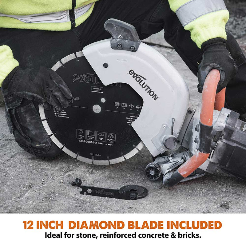 Evolution R300DCT 300mm 12" Electric Disc Cutter, Concrete Saw, Refurbished (Refurbished - Fair Condition) - Evolution Power Tools UK