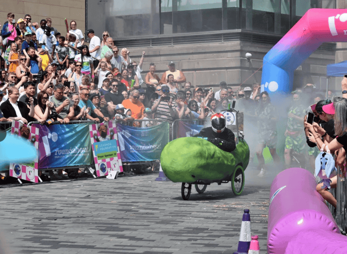 Krazy Races Sheffield: Supporting a Team in a Pickle
