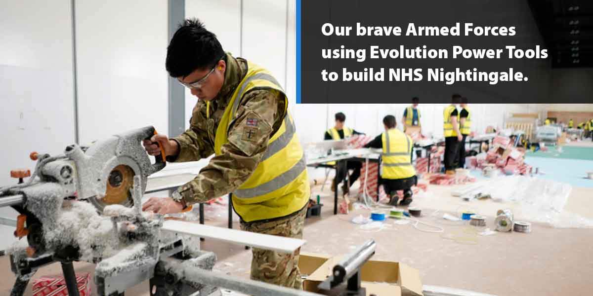 Frontline troops making a difference - Evolution Power Tools UK