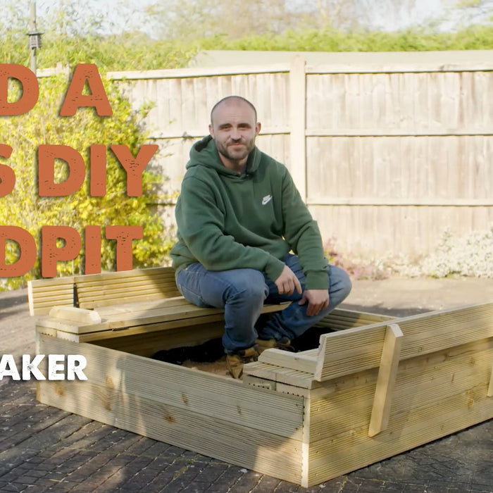 How to Build a Kids Sandpit with Folding Seat Lid