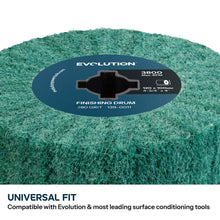 Evolution 280-Grit Finishing Drum for Surface Conditioning Tools | Surface Finishing & De-burring | 120mm Width & 100mm Diameter