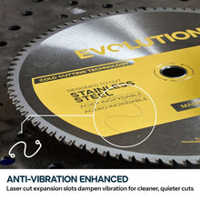 Evolution 355mm Stainless Steel Cutting 90T Chop Saw Blade S355TCT-90CS-G2