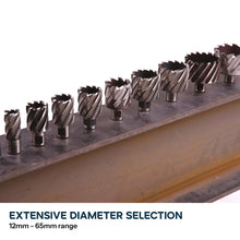 Evolution Cyclone Annular Mag Drill Cutters 12-65mm Width  (50mm Max Depth)