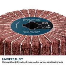 Evolution 80-Grit Interleaved Stripping Drum For Surface Conditioner Tools | Brushing & Deburring| 120mm Width & 100mm Diameter