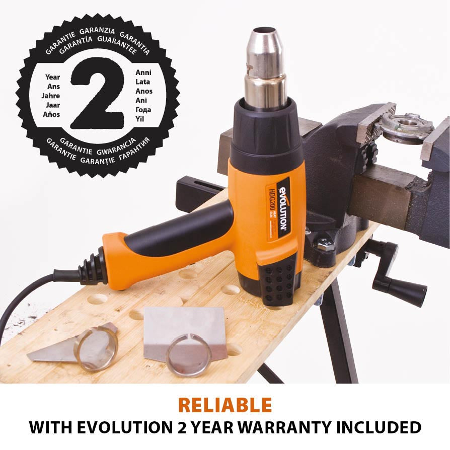 Evolution HDG200 Professional Adjustable 2,000 Watt Digital Heat Gun with LCD Screen(230v)