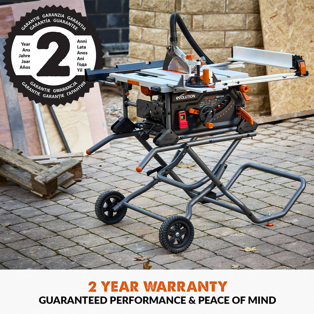 R255TBL Jobsite Table Saws — Evolution Power Tools UK