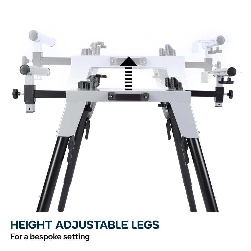 Evolution Chop Saw Stand With Telescopic Arms And Folding Legs for 355CPS Saws