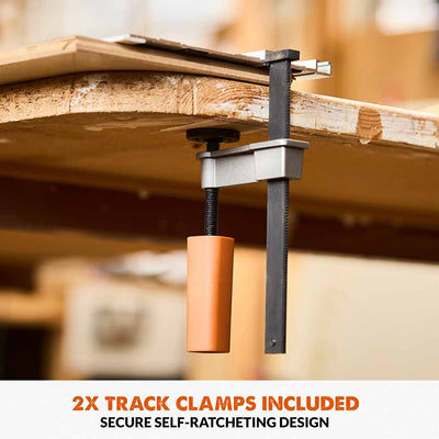 Evolution R185CCSX+ Circular Saw & ST2800-G2 Universal 2.8m Track Bundle (2x 1400mm ) With Self-Aligning Connectors