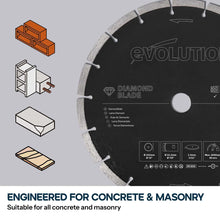 Evolution 230mm General Purpose Diamond Disc Cutter Blade, 22.2mm Bore
