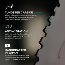 EVOMAX 355mm 100-Teeth Tungsten Carbide Blade for Professional Heavy Duty Aluminium Cutting
