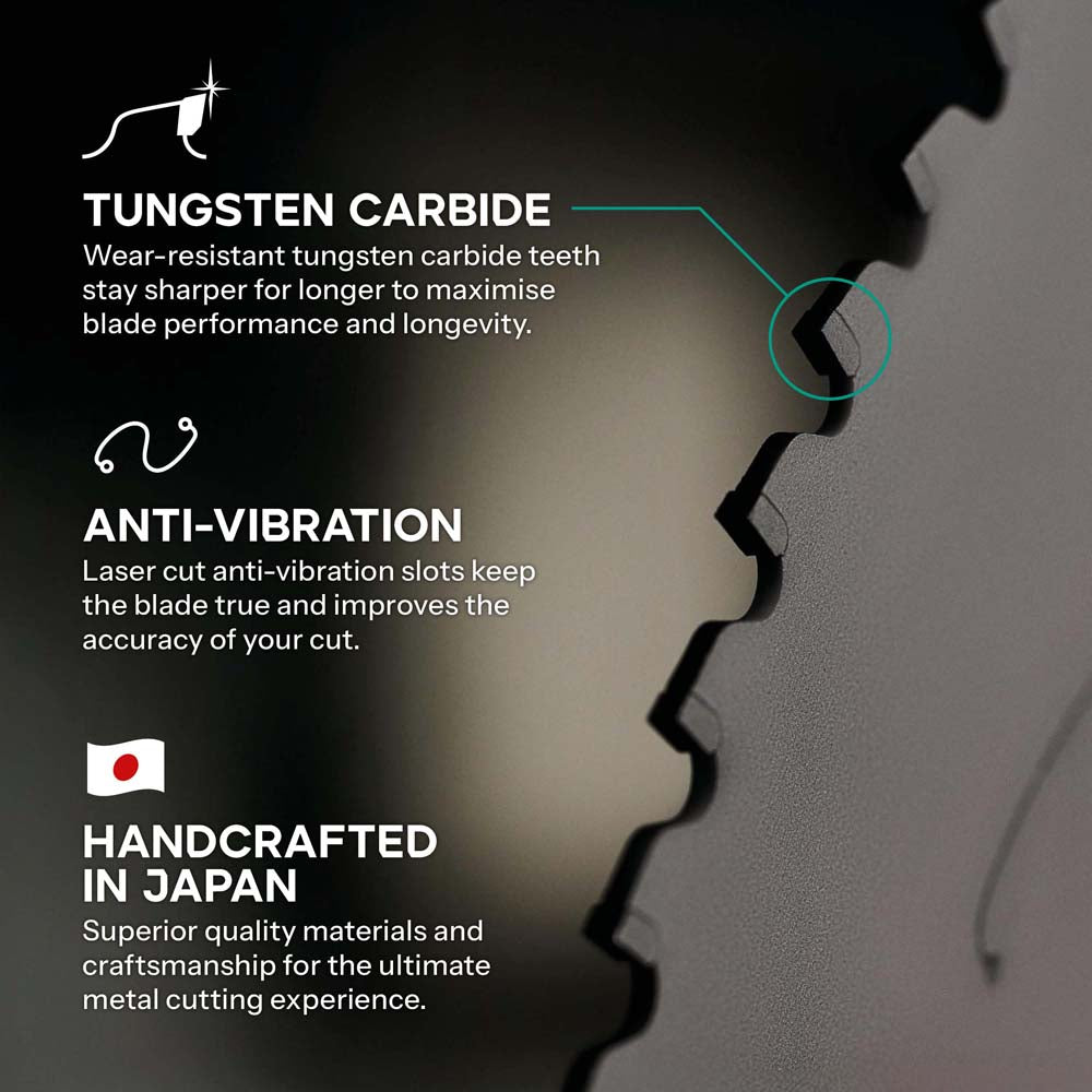EVOMAX 355mm 100-Teeth Tungsten Carbide Blade for Professional Heavy Duty Aluminium Cutting