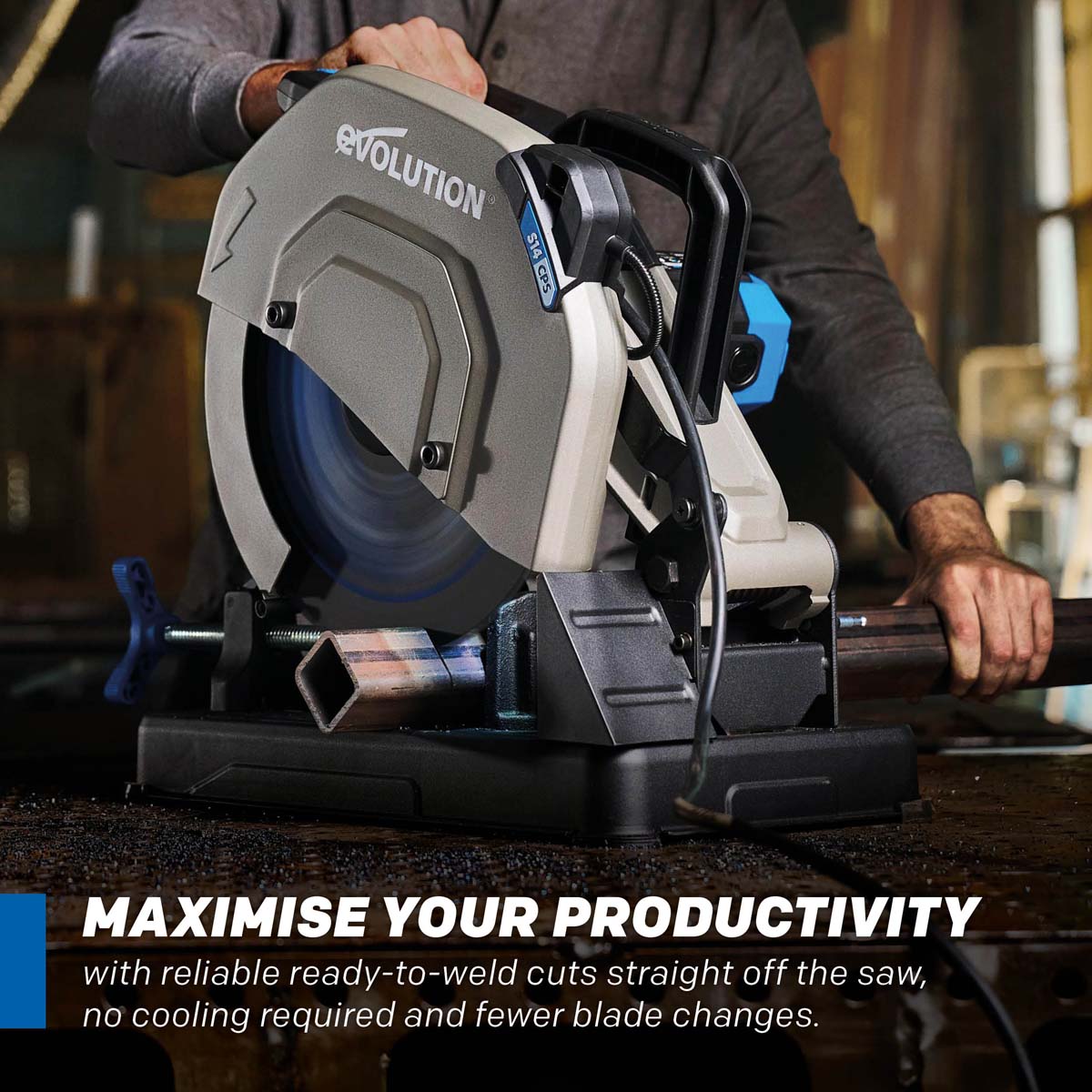 EVOMAX 355mm 80-Teeth Cermet Carbide Blade for Professional Heavy Duty Mild Steel Cutting