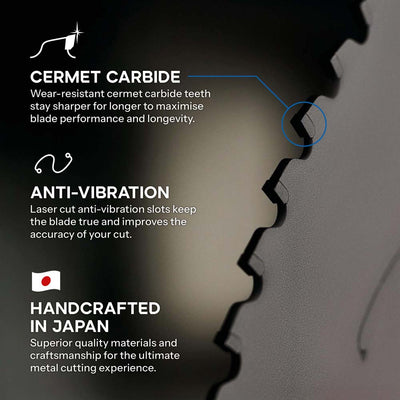 EVOMAX 355mm 80-Teeth Cermet Carbide Blade for Professional Heavy Duty Mild Steel Cutting