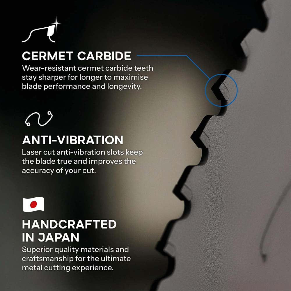 EVOMAX 355mm 80-Teeth Cermet Carbide Blade for Professional Heavy Duty Mild Steel Cutting