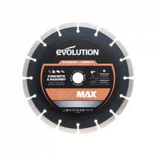 Evolution EVOMAX 230mm Ultra Thin Kerf, Premium Diamond Disc Cutter Blade, 22.2mm Bore