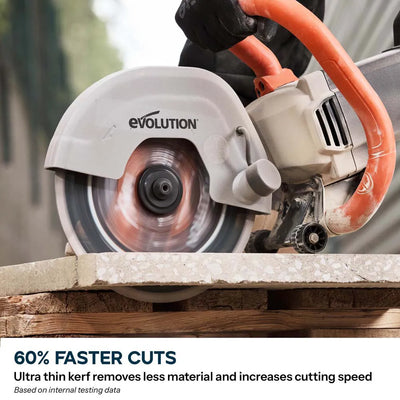 Evolution EVOMAX 230mm Ultra Thin Kerf, Premium Diamond Disc Cutter Blade, 22.2mm Bore