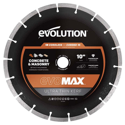 Evolution EVOMAX 260mm Ultra Thin Kerf, Premium Diamond Disc Cutter Blade, 22.2mm Bore