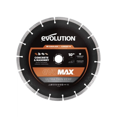 Evolution EVOMAX 260mm Ultra Thin Kerf, Premium Diamond Disc Cutter Blade, 22.2mm Bore