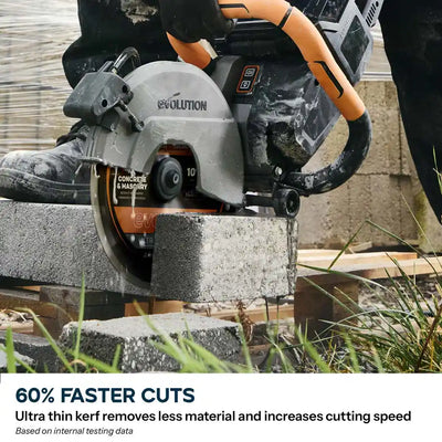 Evolution EVOMAX 260mm Ultra Thin Kerf, Premium Diamond Disc Cutter Blade, 22.2mm Bore