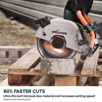 Evolution EVOMAX 300mm Ultra Think Kerf, Premium Diamond Disc Cutter Blade, 22.2mm Bore