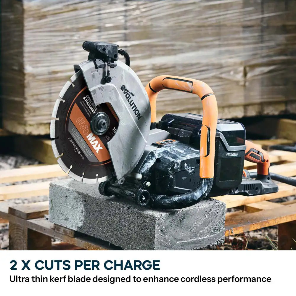 Evolution EVOMAX 300mm Ultra Think Kerf, Premium Diamond Disc Cutter Blade, 22.2mm Bore