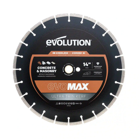 Evolution EVOMAX 350mm Ultra Thin Kerf, Premium Diamond Disc Cutter Blade, 22.2mm Bore