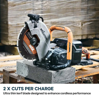 Evolution EVOMAX 350mm Ultra Thin Kerf, Premium Diamond Disc Cutter Blade, 22.2mm Bore
