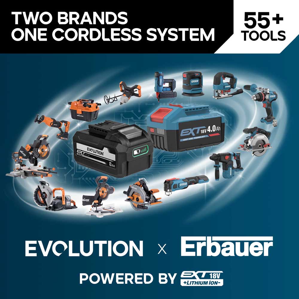 Evolution Cordless R18RCH-Li1 Single Port 6 Amp Fast Charger 18v Li-Ion EXT