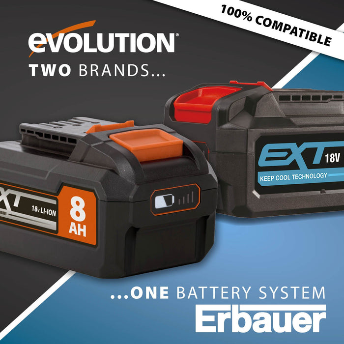 Evolution Cordless R90JGS-Li Jigsaw 20V Li-ion EXT Inc Multi-Material Blades with Charger & 2Ah Battery