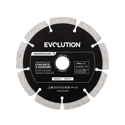 Evolution 150mm Essential Diamond Mini Disc Cutter Blade, 22.2mm Bore