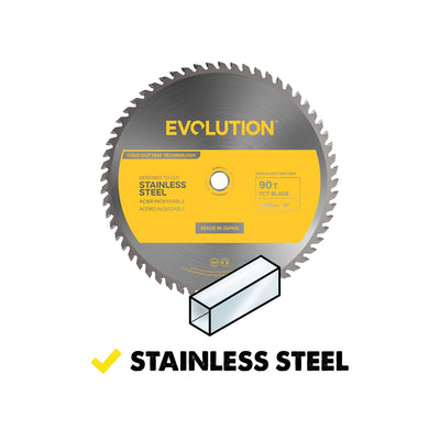 Evolution 355mm Stainless Steel Cutting 90T Chop Saw Blade S355TCT-90CS-G2