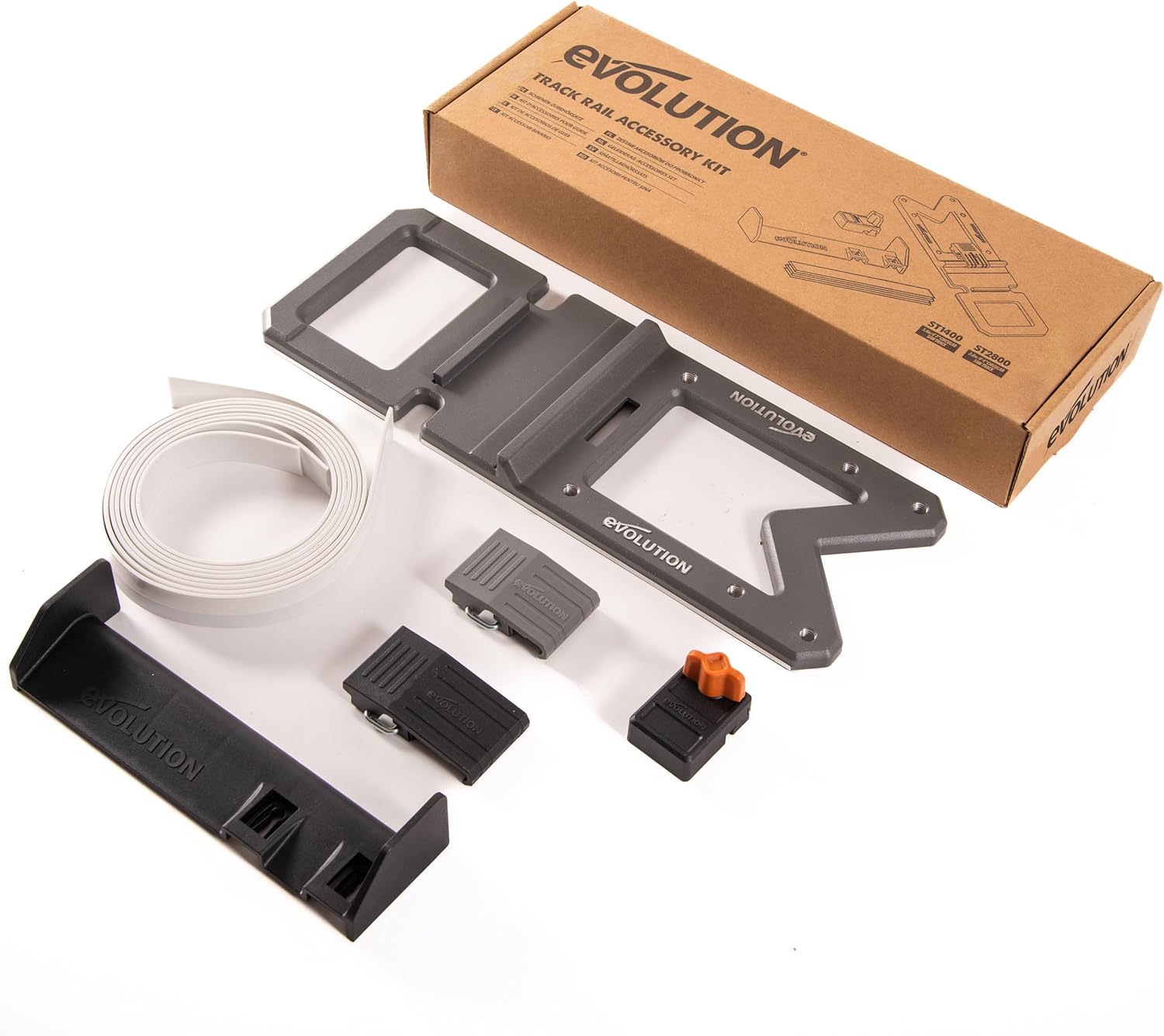 Evolution G2 Saw Track Accessory Kit, Track Square, Cable Guide, Saw Stop & Edge Strip
