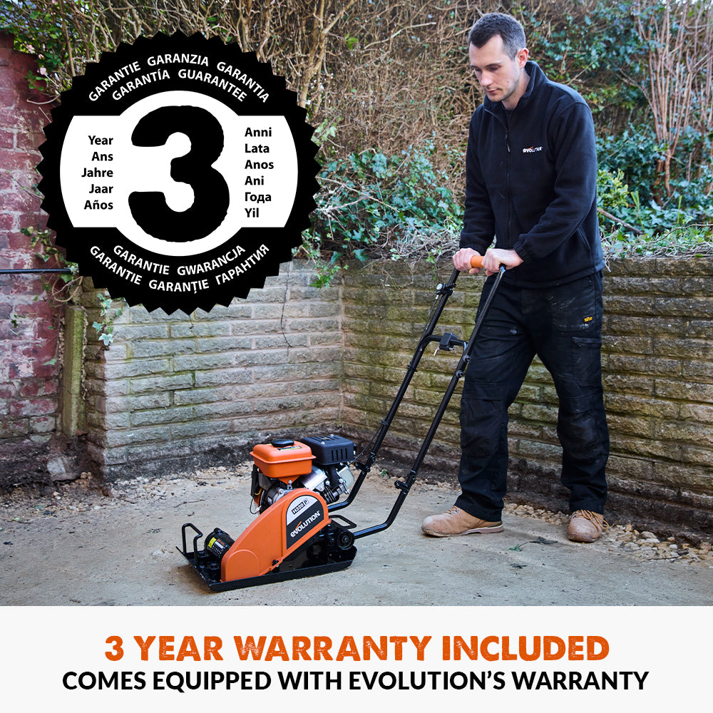 Evolution Hulk Petrol Wacker Plate & Paving Pad Bundle | H320-P