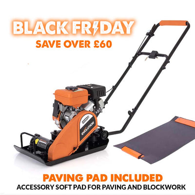 Evolution Hulk Petrol Wacker Plate & Paving Pad Bundle | H320-P