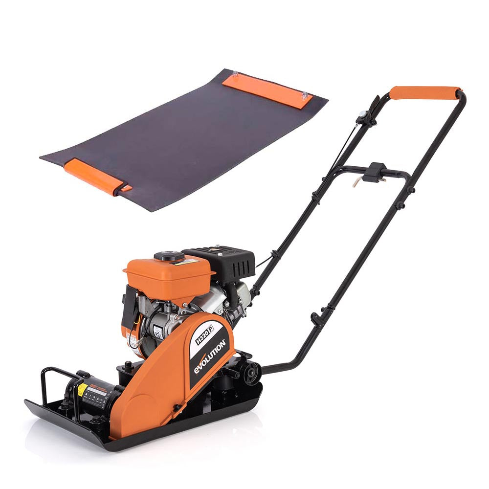Evolution Hulk Petrol Wacker Plate & Paving Pad Bundle | H320-P