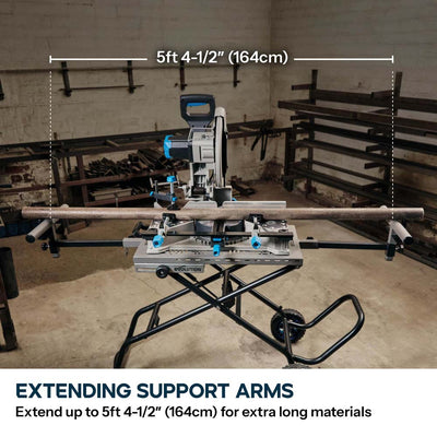 Evolution S355MCS Mitre Chop Saw Wheeled Stand With Powerlift Assist