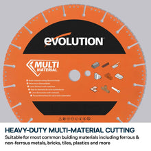 Evolution R255DCT Diamond Disc Cutter Blade Variety Pack 22.2mm Bore
