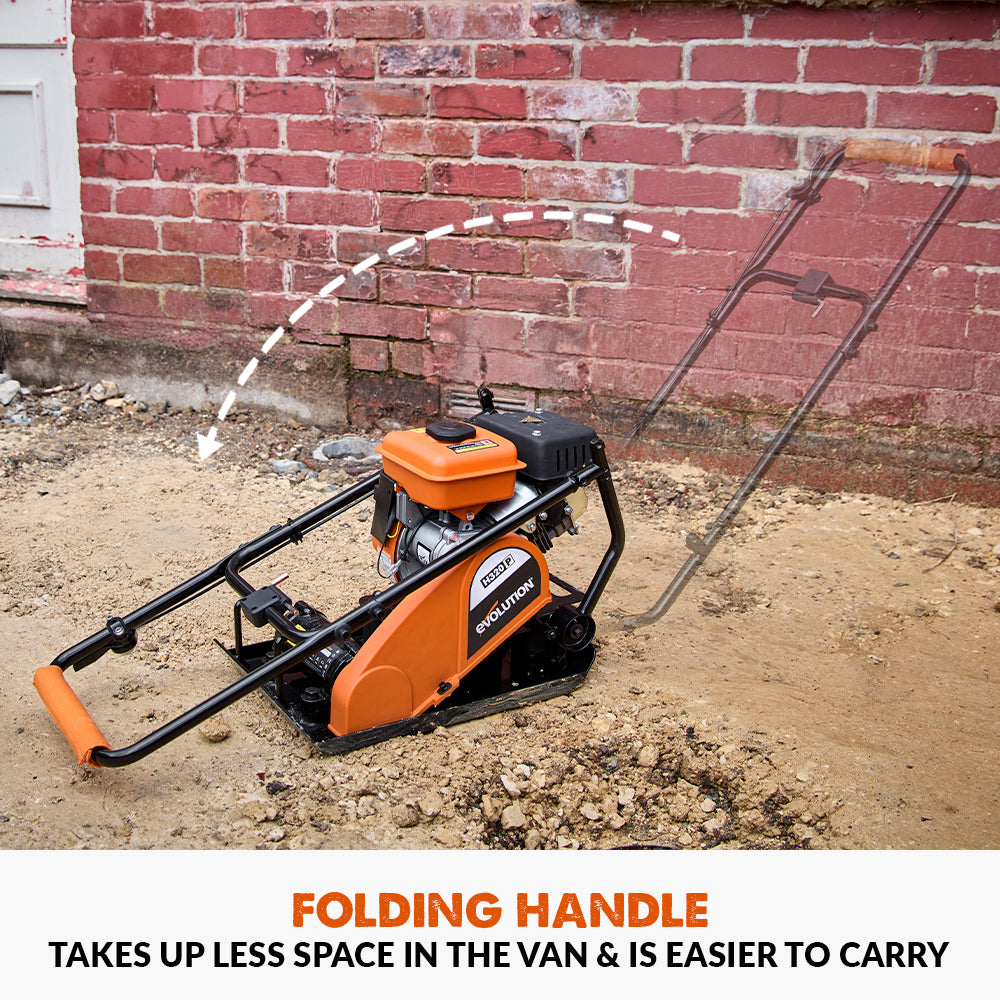 Evolution Hulk Petrol Wacker Plate & Paving Pad Bundle | H320-P