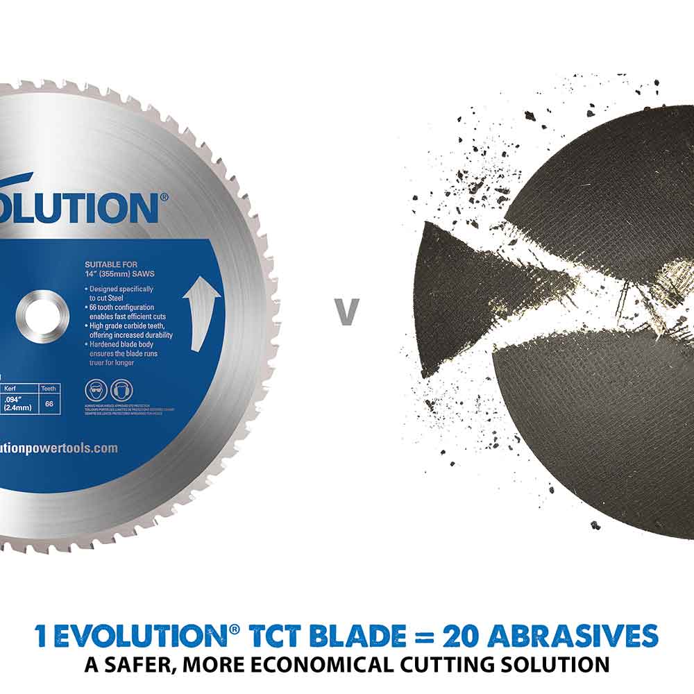 Evolution 255mm Mild Steel Cutting 52T Blade