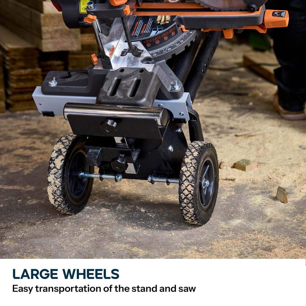 Evolution Cordless R255SMS-DB-Li  Double Bevel Mitre Saw & XL Stand
