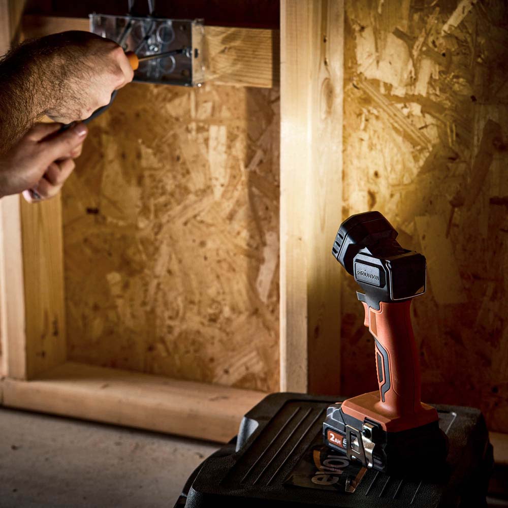 Evolution Cordless R1000TOR-Li 1000 Lumen Work Torch 18v Li-Ion EXT