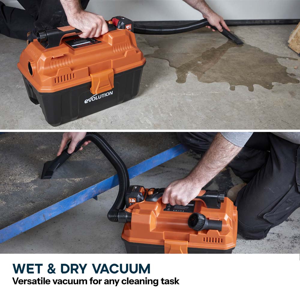 Evolution Cordless R11VAC-Li Wet And Dry Workshop Vacuum 18v Li-Ion EXT