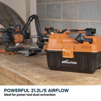Evolution Cordless R11VAC-Li Wet And Dry Workshop Vacuum 18v Li-Ion EXT