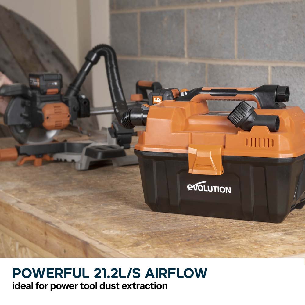 Evolution Cordless R11VAC-Li Wet And Dry Workshop Vacuum 18v Li-Ion EXT