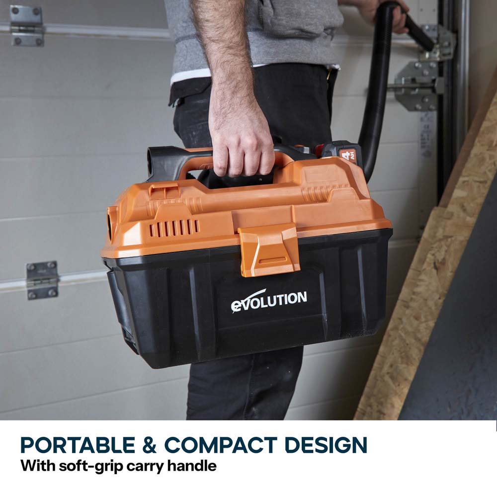 Evolution Cordless R11VAC-Li Wet And Dry Workshop Vacuum 18v Li-Ion EXT