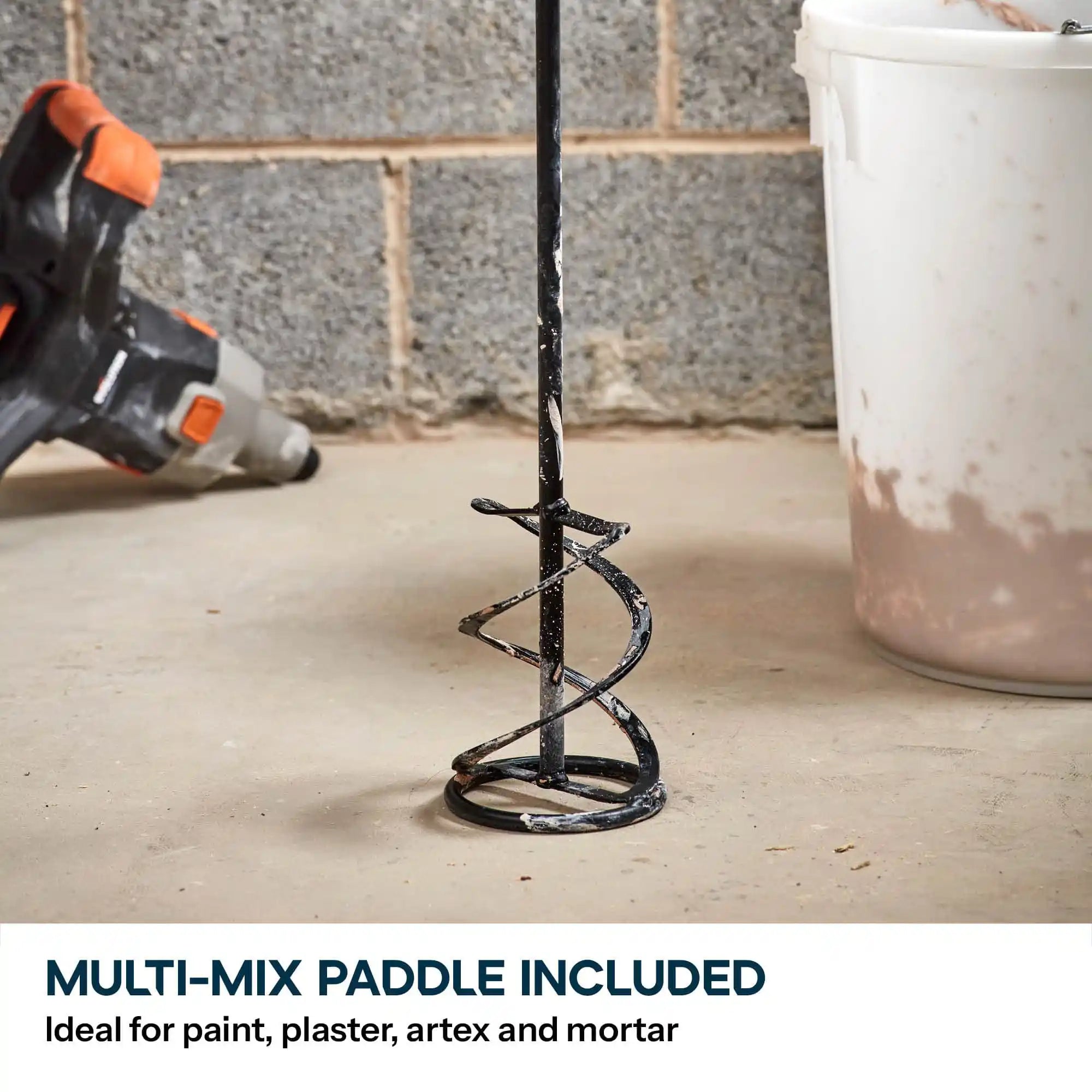 Evolution Cordless 18v Paddle Mixer with 120mm Multi-Mix Paddle | R120MXR-Li